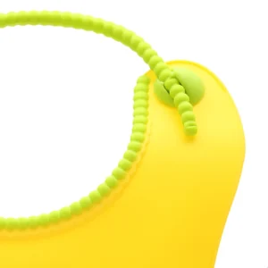 Babero silicona amarillo bi -