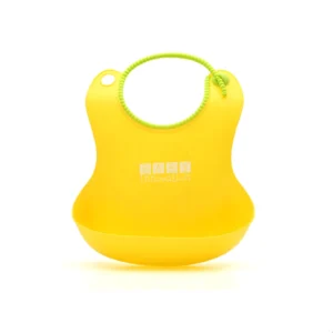 Babero silicona amarillo bi -