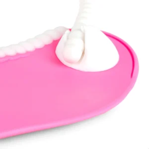 Babero silicona rosa bi -