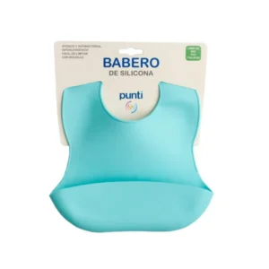 Babero de silicona punti aqua -