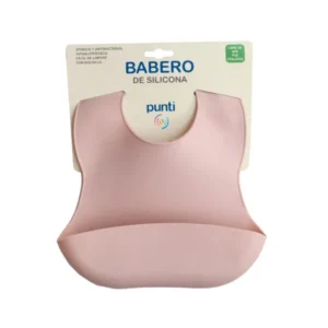 Babero de silicona punti rosa viejo -