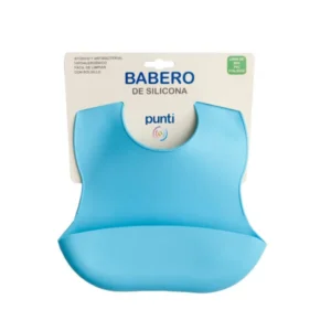 Babero de silicona punti turquesa -