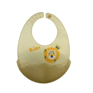 Babero de silicona leon amarillo loopi -