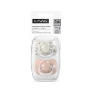 Suavinex chupete prints birdies fis rosa 0-6m