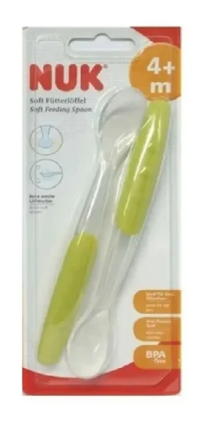 Cucharas silicona x2 nuk amarillo