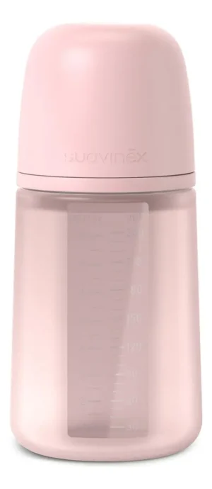 Suavinex mamadera colour essence 240ml silicona rosa