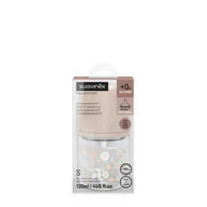 Suavinex mamadera wonderland vidrio 120ml rosa