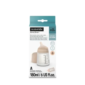 Suavinex mamadera anticólicos zero.zero 180ml beige