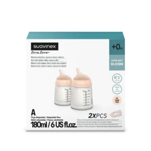 Suavinex pack 2 mamaderas zero.zero 180ml fair