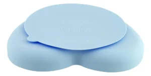 Plato silicona corazon con sopapa celeste chicco -