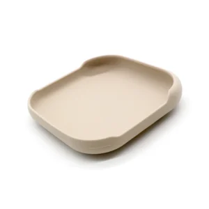 Plato cuadrado con sopapa beige nursimom -