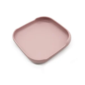 Plato cuadrado con sopapa rosa nursimom -