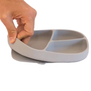 Plato de silicona y sopapa rectangular cool gray punti -