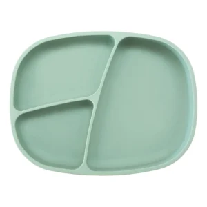 Plato de silicona y sopapa rectangular nature green punti -