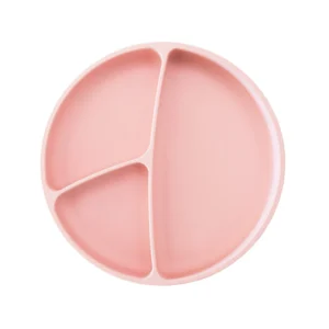 Plato de silicona y sopapa redondo bella pink punti -