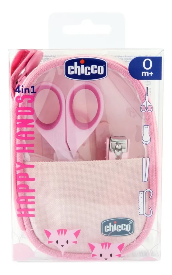 Set higiene manitos felices 4 en 1 chicco rosa -