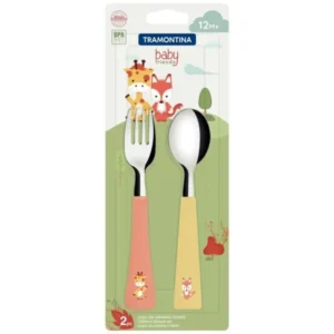 Juego de cubiertos 2 piezas animalitos tramontina 12m+ -