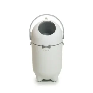 Tacho para pañales pingüino love blanco -