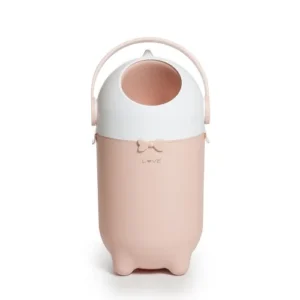 Tacho para pañales pingüino love rosa -