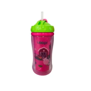 Vaso con sorbete loopi rosa