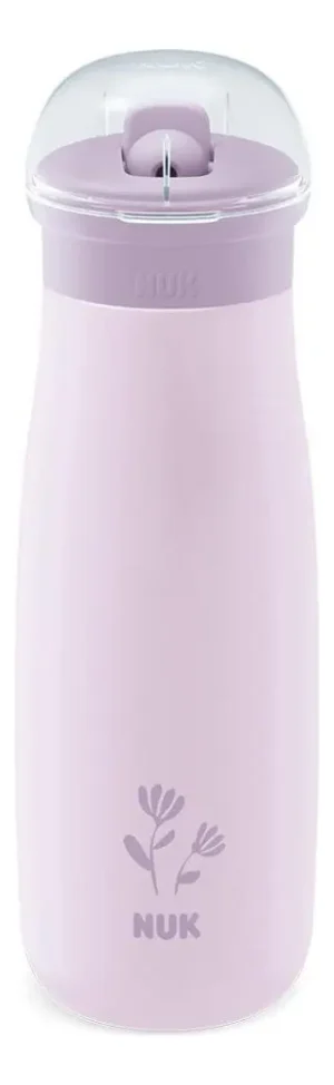 Vaso nuk mini-me flip con tapa 2en1 500ml acero inoxidable rosa