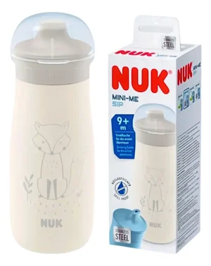 Vaso nuk mini-me sip con tapa protectora 300ml acero inoxidable beige