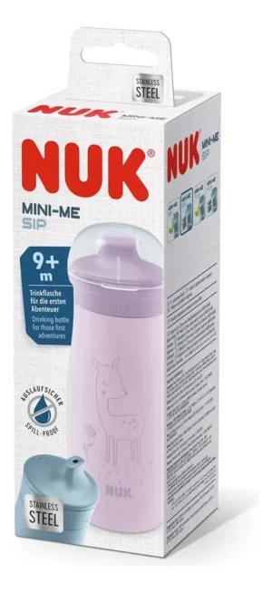 Vaso nuk mini-me sip con tapa protectora 300ml acero inoxidable rosa -