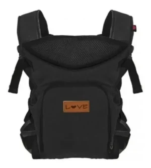 Mochila portabebe 3 en 1 +0m con capucha negro
