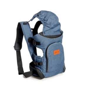 Mochila portabebe 3 en 1 +0m con capucha azul