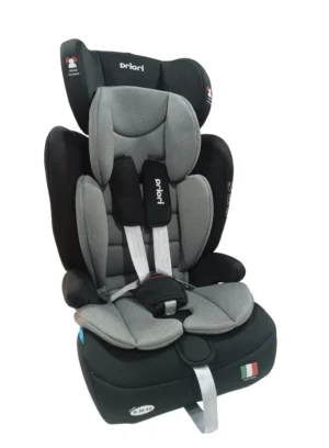 Booster con respaldo negro y gris priori