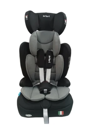 Booster con respaldo negro y gris priori