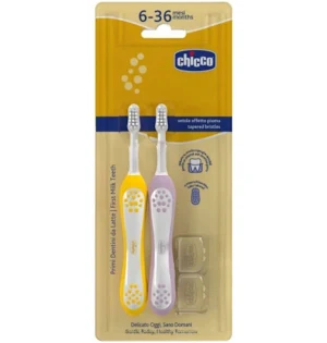 Cepillo dental pack x2 6-36m lila/amarillo chicco