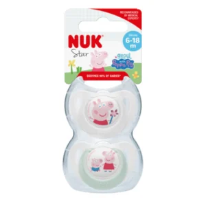 Chupete star x2 6-18m peppa pig nuk