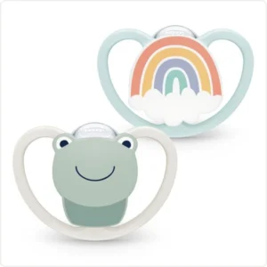 Chupete x2 space 0-6m rana/arcoiris -