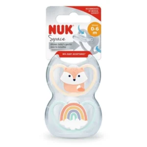 Chupete space x2 zorro/arcoiris 0-6m -