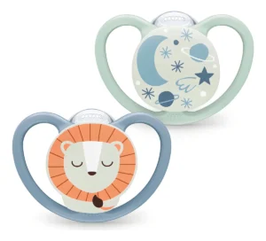 Chupete space night leon/galaxia x2 (6-18m) -