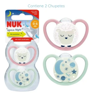 Chupete space night oveja/galaxia x2 0-6m -