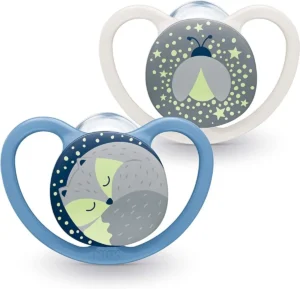 Chupete nuk space night zorro/luciernaga x2 6-18m -