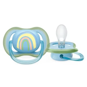 Chupete ultra air x1 0-6m arcoiris celeste -
