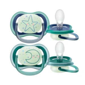 chupete ultra air night time luminoso luna/estrella x2 (6-18m) nene -