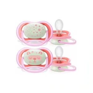 Chupete ultra air night time x2 6-18m nena
