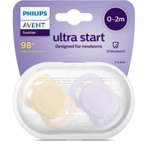 Chupete avent ultra start liso violeta 0-2m