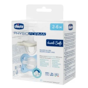 Chupetes dual soft physio  dual soft 2-6m azul