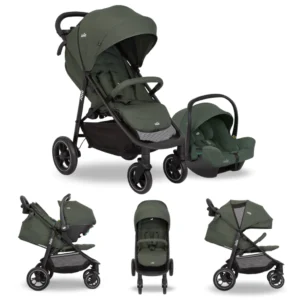 Cochecito joie litetrax ts con huevito i snug2 moss/verde