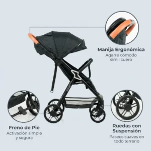 Cochecito compacto nairobi negro