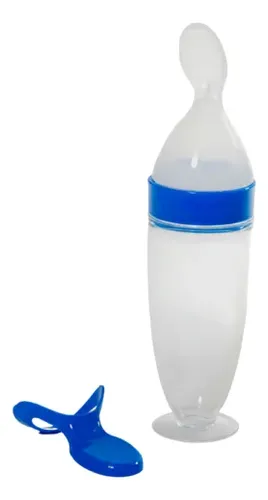 Cuchara dosificadora de alimentos loopi azul