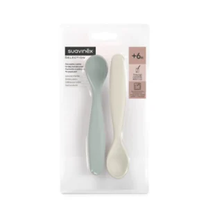 Suavinex  cucharas x2 celeste/blanca