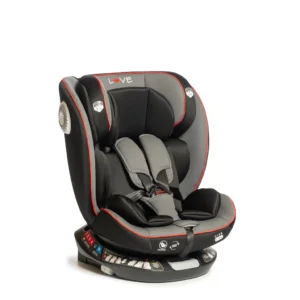 Butaca giro 360° 0-36 kg love gris y rojo