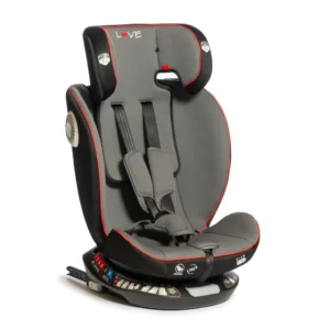 Butaca giro 360° 0-36 kg love gris y rojo