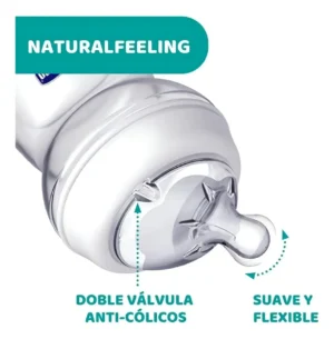Mamadera natural feeling 0m+ 150ml gris